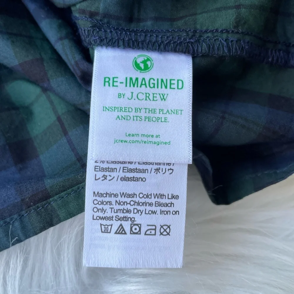 Crewcuts Girls' Black Watch plaid ruffle top Size 12